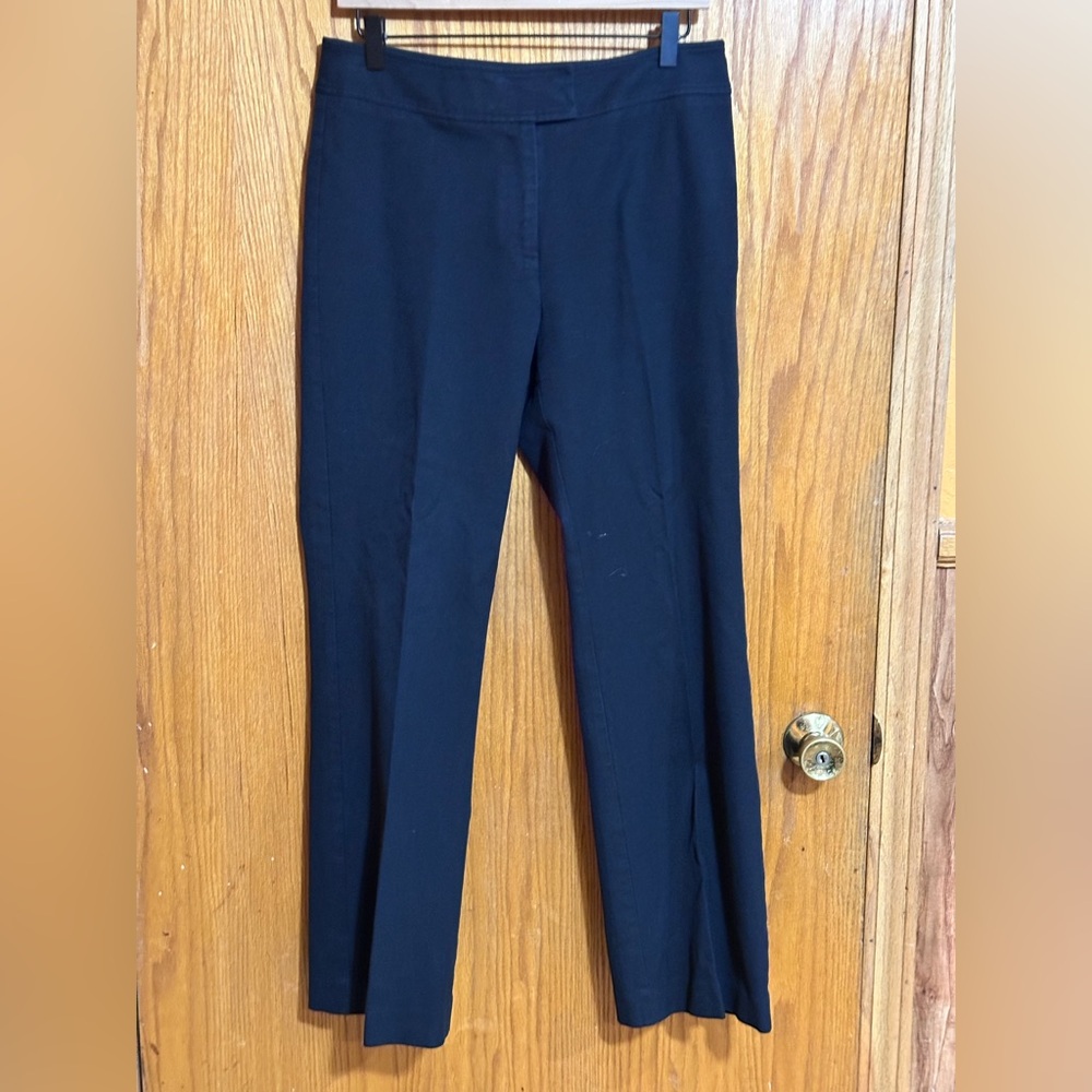 Chico's Black Cotton Blend Pants‎ pull on sz 1 sz 8-10 black